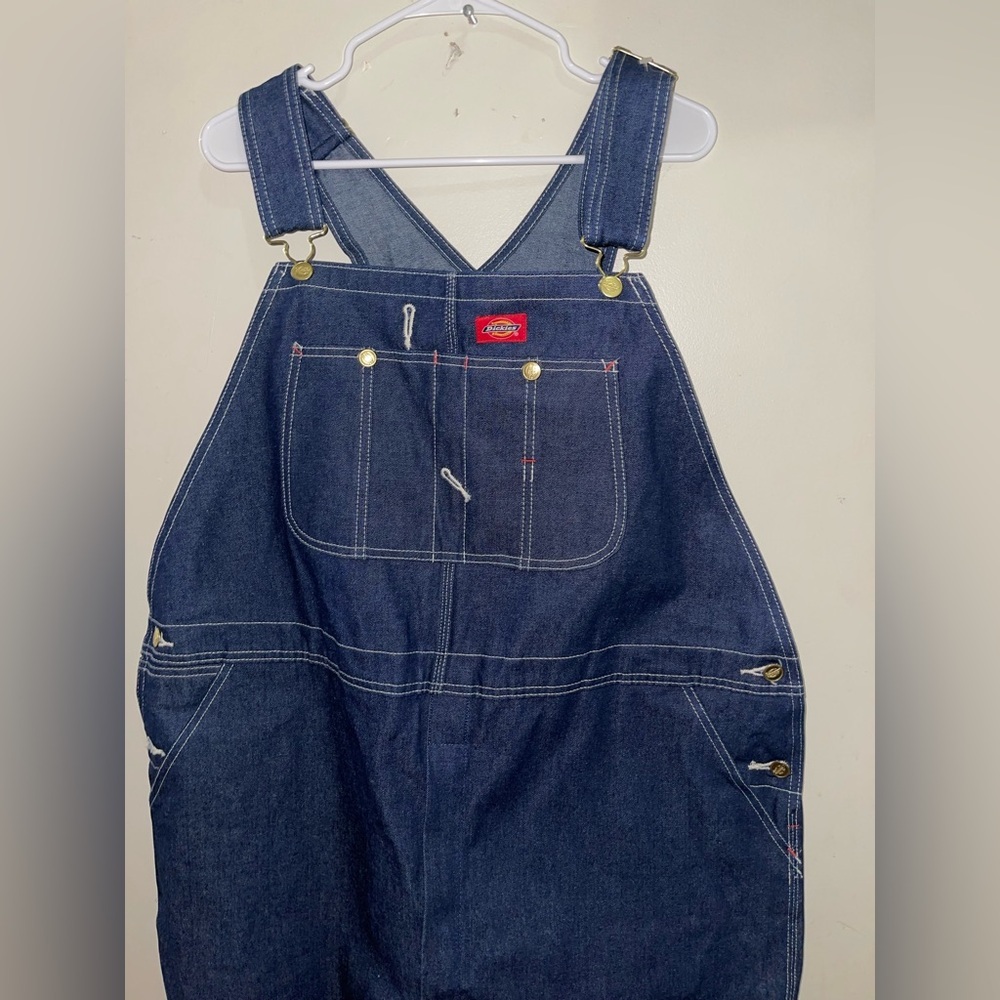 Vintage Dickies Men Big and Tall Overalls Denim Jumpsuit 44x30 - Picture 8 of 13